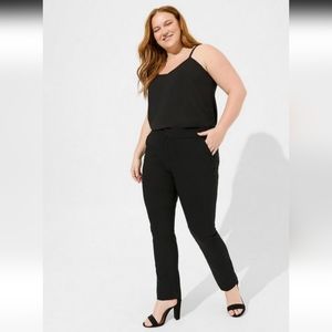 Torrid Trouser Straight Deluxe Stretch Mid-Rise Pant
